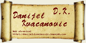 Danijel Kvačanović vizit kartica